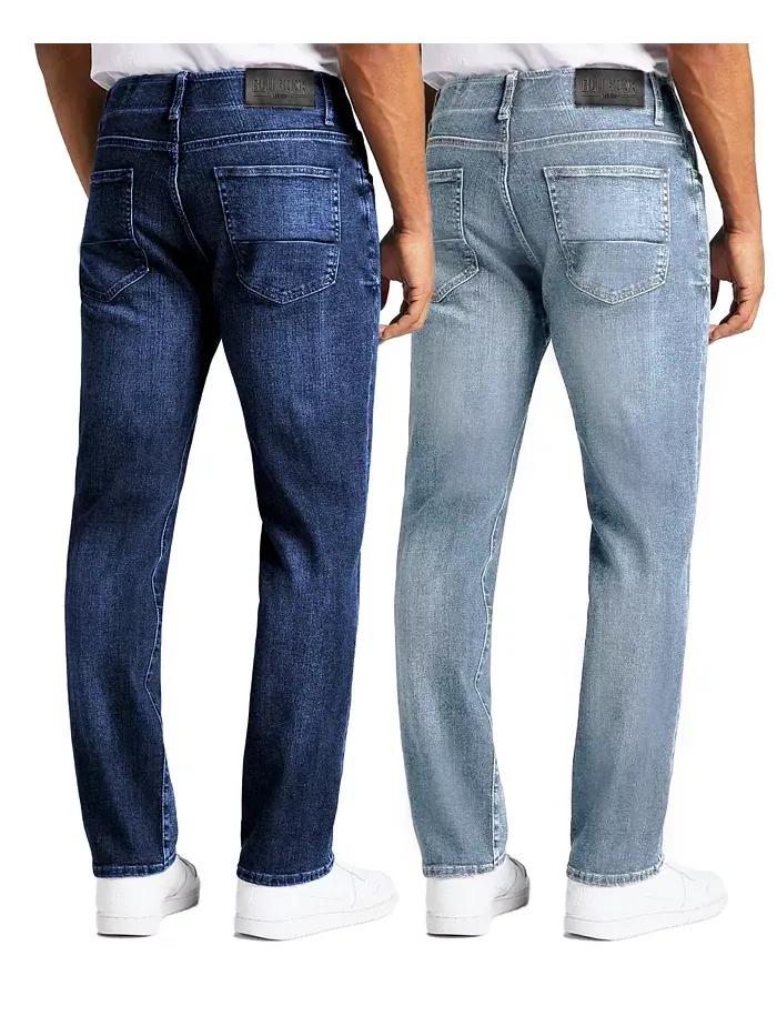 Мужские джинсы Flex Stretch Slim Straight, набор из 2 штук Blu Rock — изображение 5 из 12, мульти