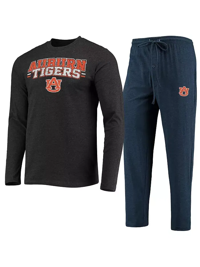 Мужской комплект для сна Auburn Tigers с длинным рукавом и брюками — изображение 2 из 5, синий