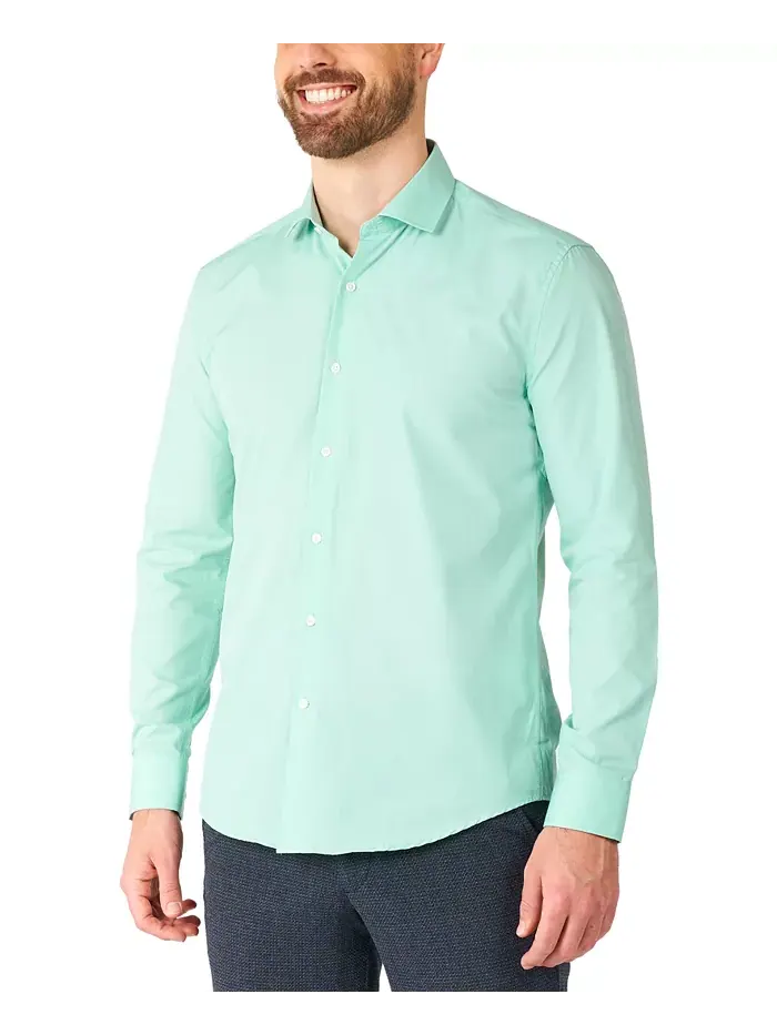 Мужская рубашка - длинный рукав Magic Mint Dress Shirt - пастельный мятно-зеленый - формальная — изображение 1 из 4