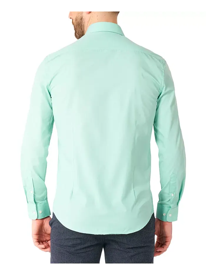 Мужская рубашка - длинный рукав Magic Mint Dress Shirt - пастельный мятно-зеленый - формальная — изображение 2 из 4