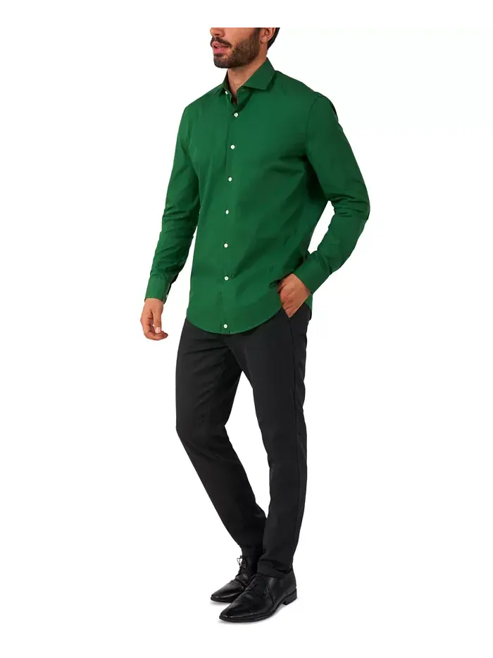 Мужская рубашка - длинный рукав Magic Mint Dress Shirt - пастельный мятно-зеленый - формальная — изображение 3 из 3