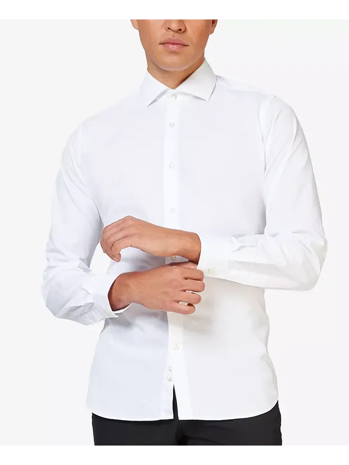 Мужская рубашка - длинный рукав Magic Mint Dress Shirt - пастельный мятно-зеленый - формальная — изображение 1 из 2, белый
