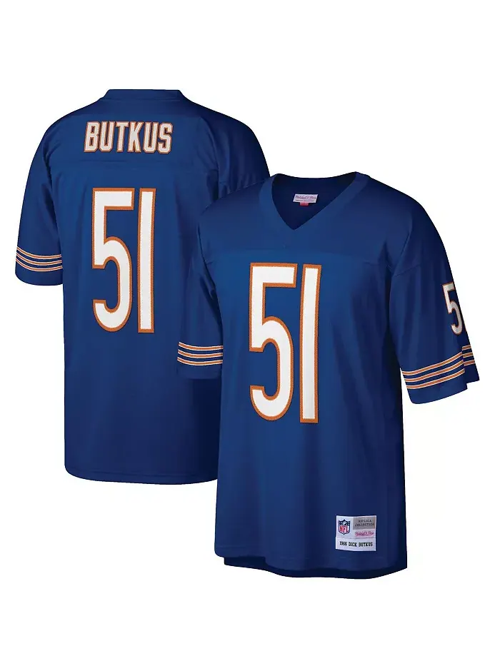 Мужская реплика джерси Chicago Bears в стиле легендарного игрока Дика Баткуса