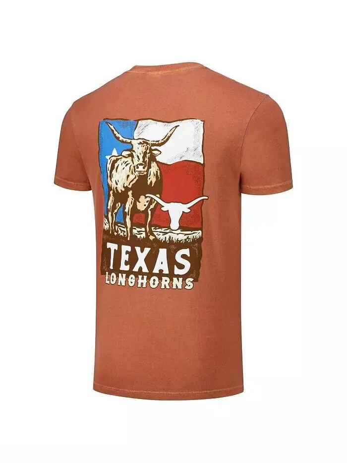 Мужская и женская футболка Texas Longhorns Hyper Local Longhorns с флагом Texas Orange Image One — изображение 2 из 3