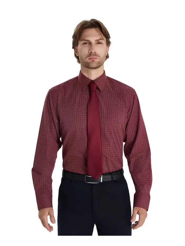 Мужская рубашка Regular Fit Micro Check Club Room — изображение 2 из 8, красный