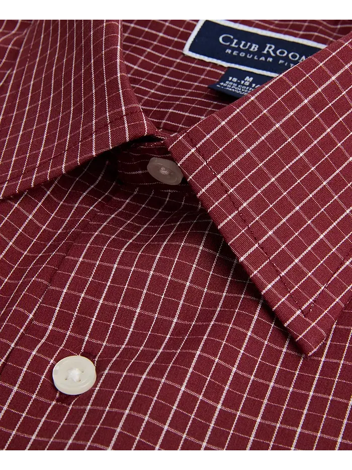 Мужская рубашка Regular Fit Micro Check Club Room — изображение 7 из 8, красный