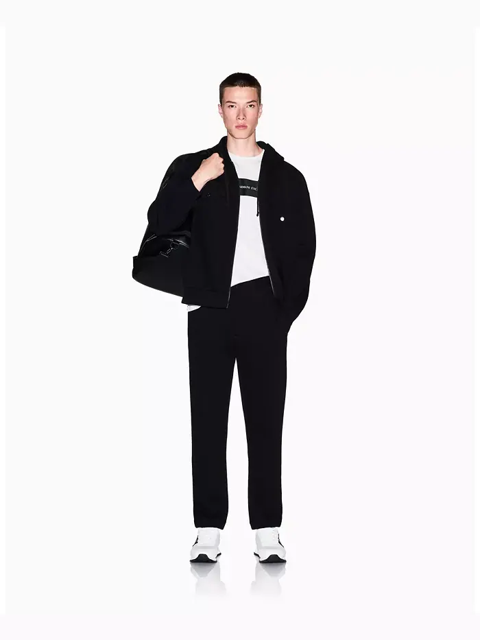 Мужская футболка с принтом и надписью A|X Armani Exchange — изображение 3 из 5, белый