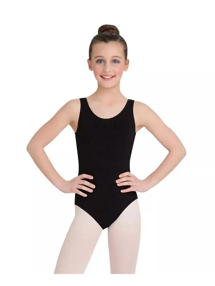 Купальник-майка с высоким воротом для девочек Capezio — черный