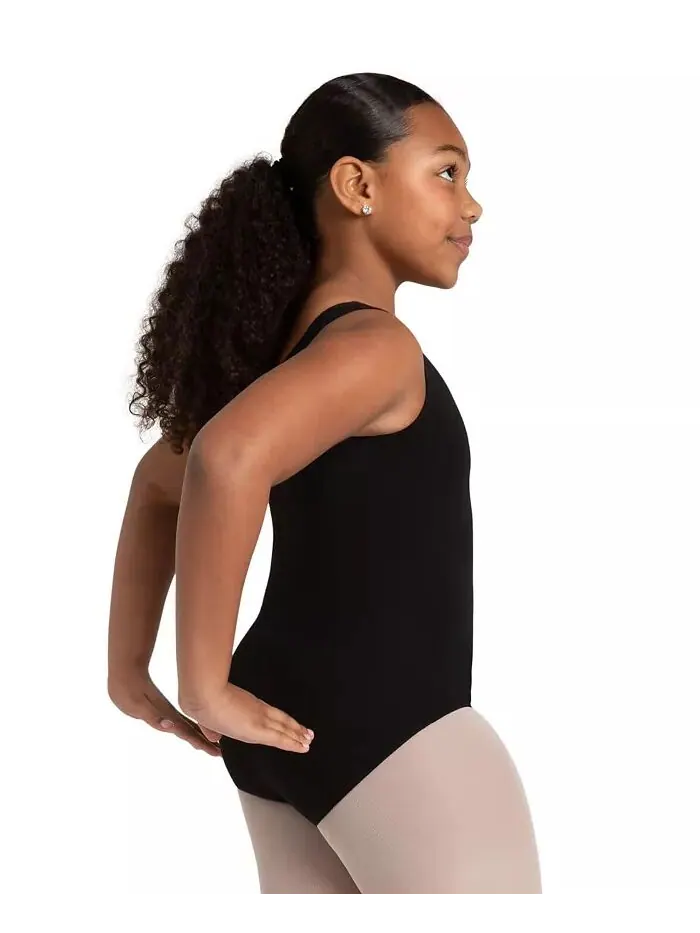 Купальник-майка с высоким воротом для девочек Capezio — изображение 3 из 7, черный