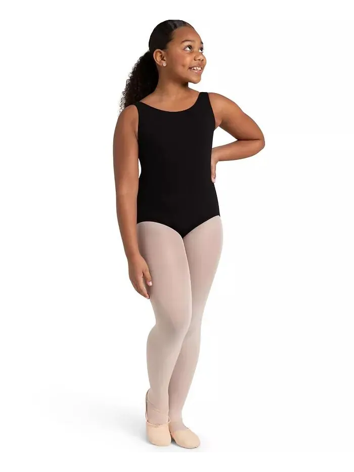 Купальник-майка с высоким воротом для девочек Capezio — изображение 4 из 7, черный