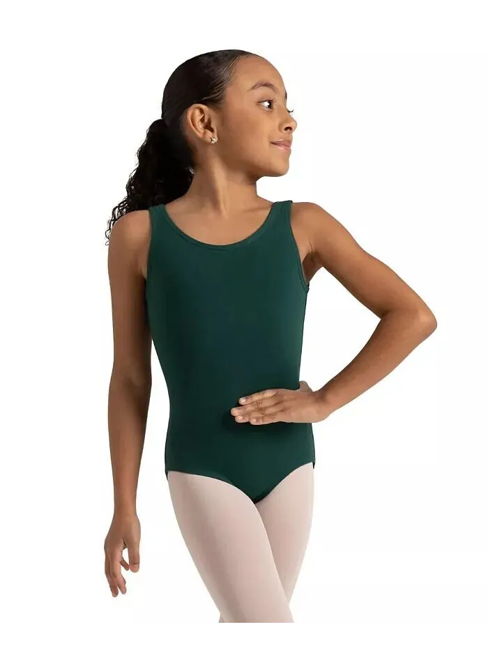 Купальник-майка с высоким воротом для девочек Capezio — изображение 5 из 10, охотничий