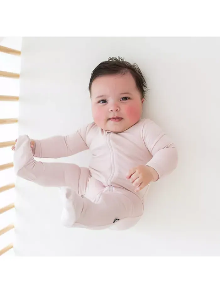 Комбинезон для мальчиков с молнией Baby Boys Zippered Footie Kyte BABY — изображение 2 из 5, пудровый розовый