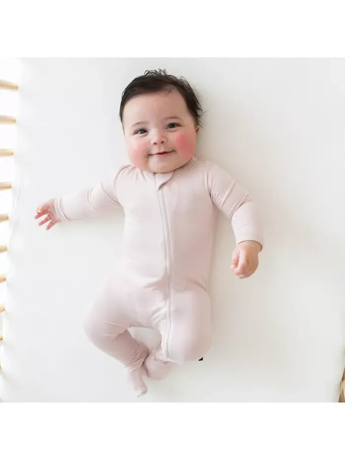 Комбинезон для мальчиков с молнией Baby Boys Zippered Footie Kyte BABY — изображение 3 из 5, пудровый розовый
