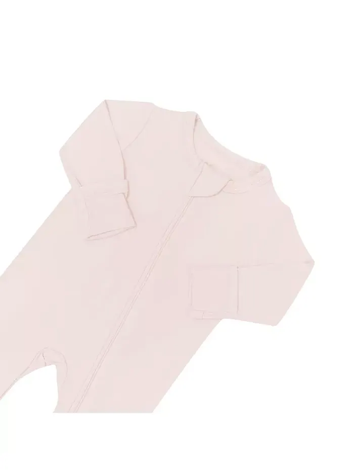 Комбинезон для мальчиков с молнией Baby Boys Zippered Footie Kyte BABY — изображение 4 из 5, пудровый розовый