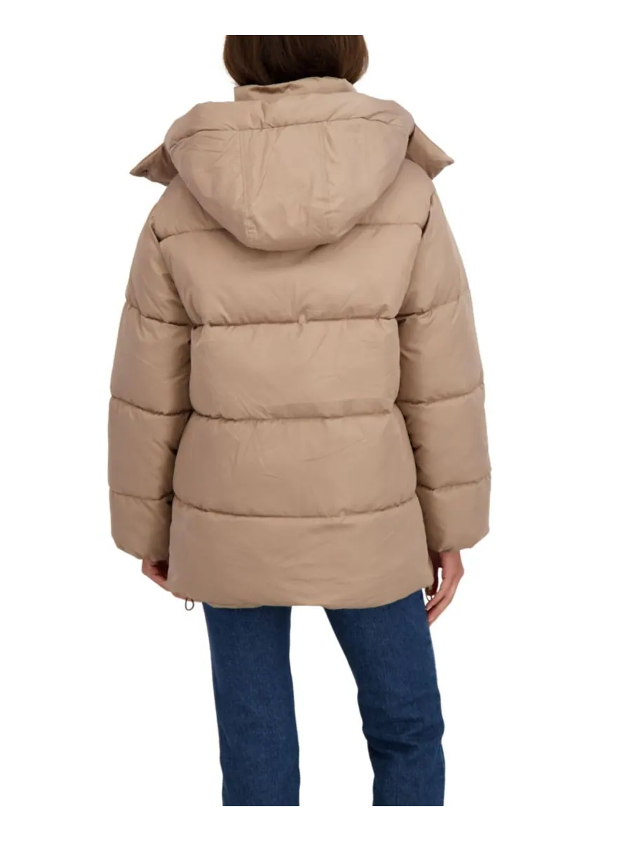 Детская пуховая куртка 3/4 Sebby — изображение 2 из 6, хаки
