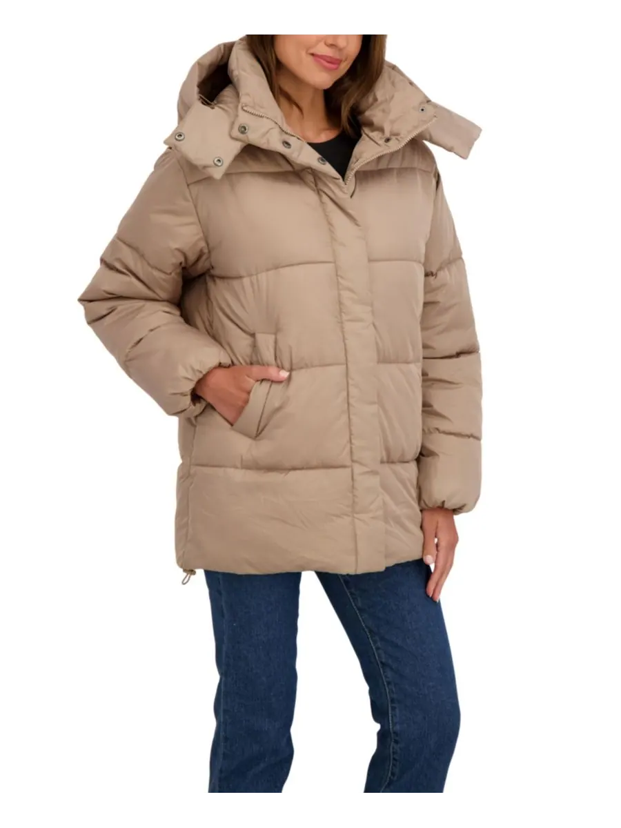 Детская пуховая куртка 3/4 Sebby — изображение 5 из 6, хаки