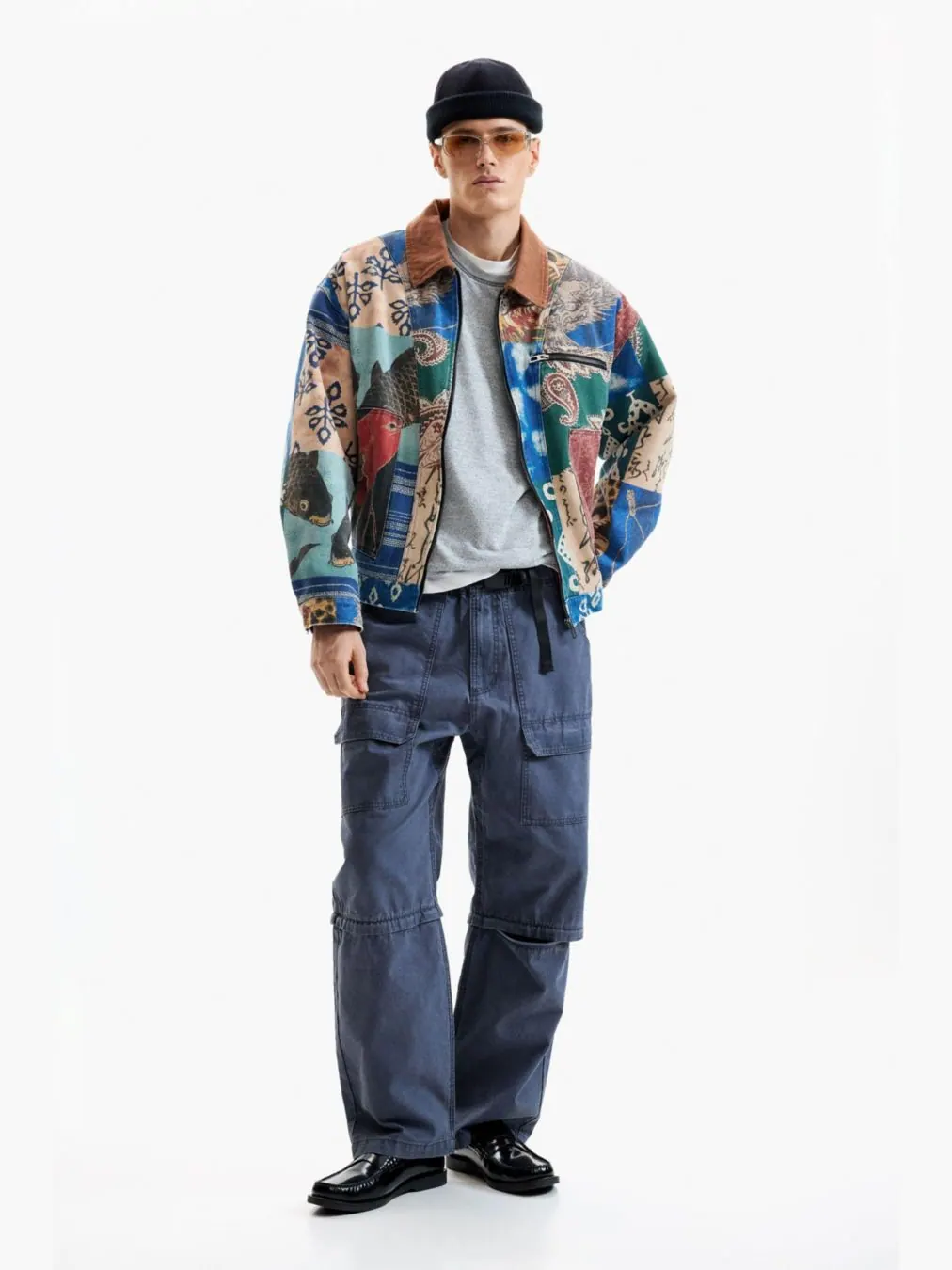 Мужская куртка в стиле пэчворк Desigual — изображение 2 из 6, белый