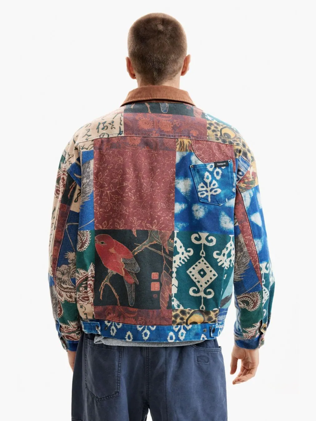 Мужская куртка в стиле пэчворк Desigual — изображение 3 из 6, белый