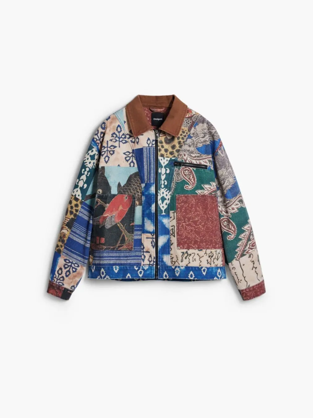 Мужская куртка в стиле пэчворк Desigual — изображение 5 из 6, белый