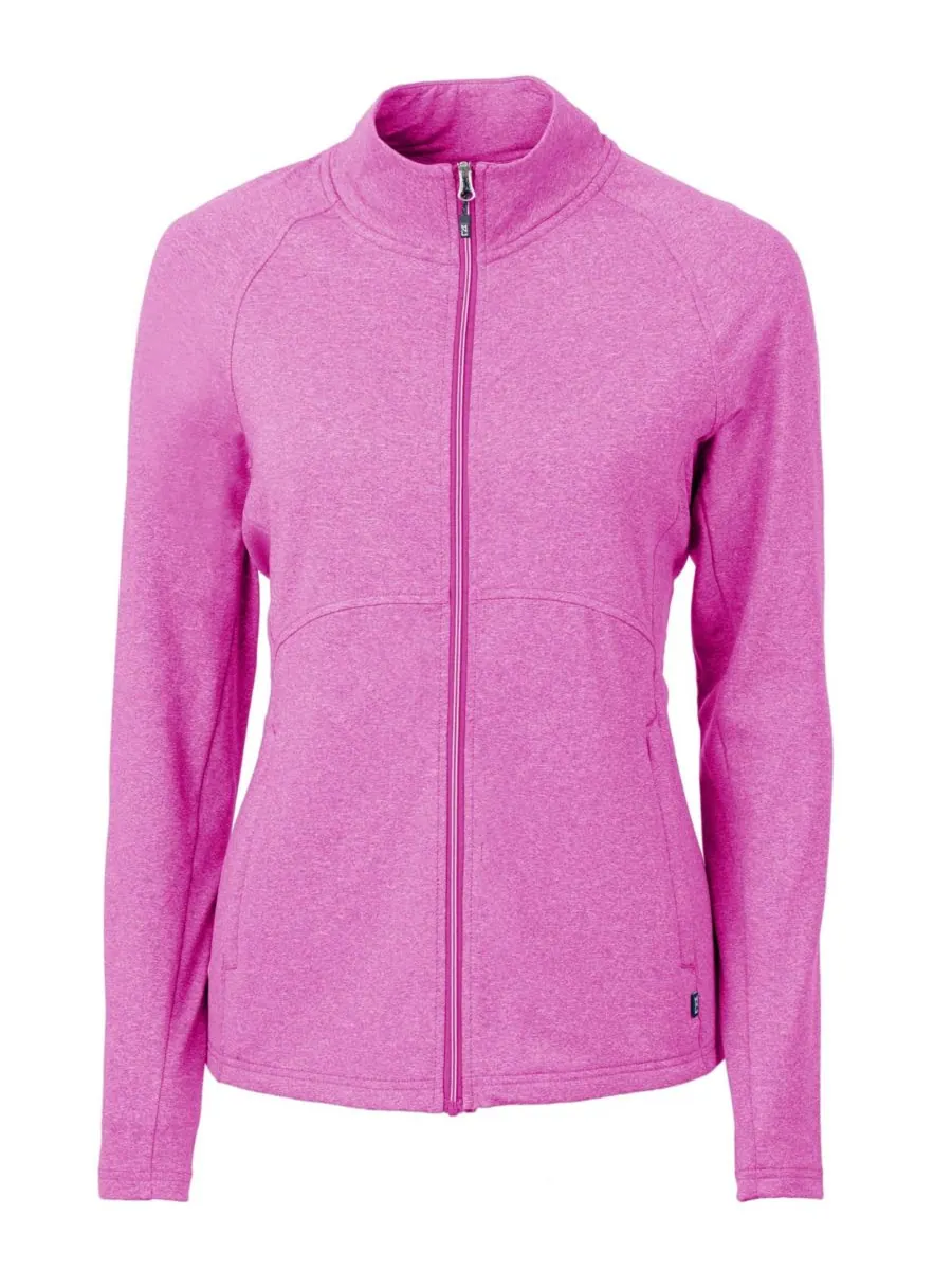 Женская трикотажная рубашка Adapt Knit Heather с длинными рукавами и застежкой-молнией Cutter & — изображение 2 из 7
