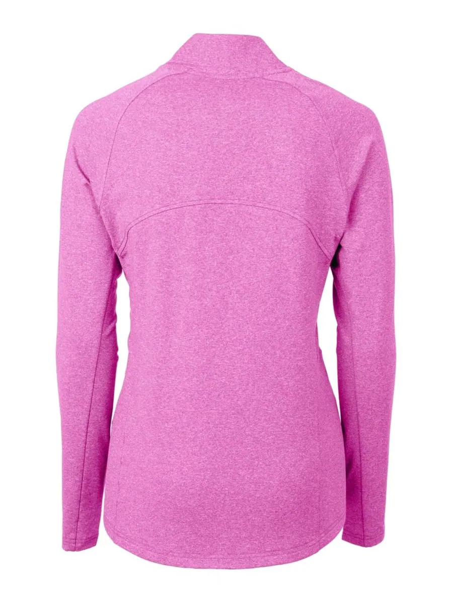 Женская трикотажная рубашка Adapt Knit Heather с длинными рукавами и застежкой-молнией Cutter & — изображение 3 из 7