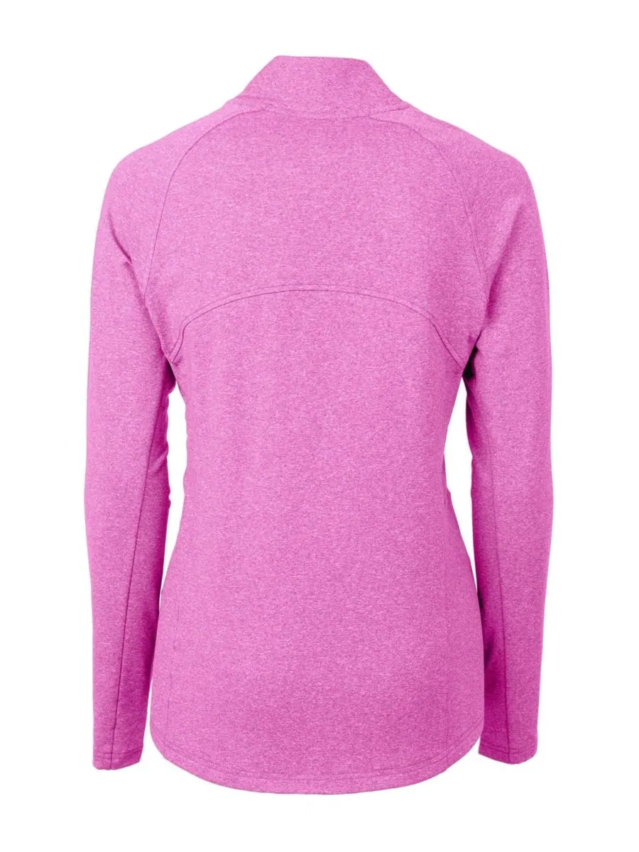 Женская трикотажная рубашка Adapt Knit Heather с длинными рукавами и застежкой-молнией Cutter & — изображение 6 из 7