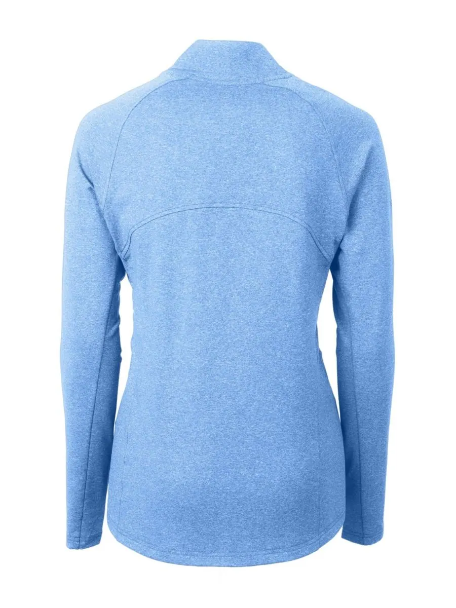 Женская трикотажная рубашка Adapt Knit Heather с длинными рукавами и застежкой-молнией Cutter & — изображение 8 из 8