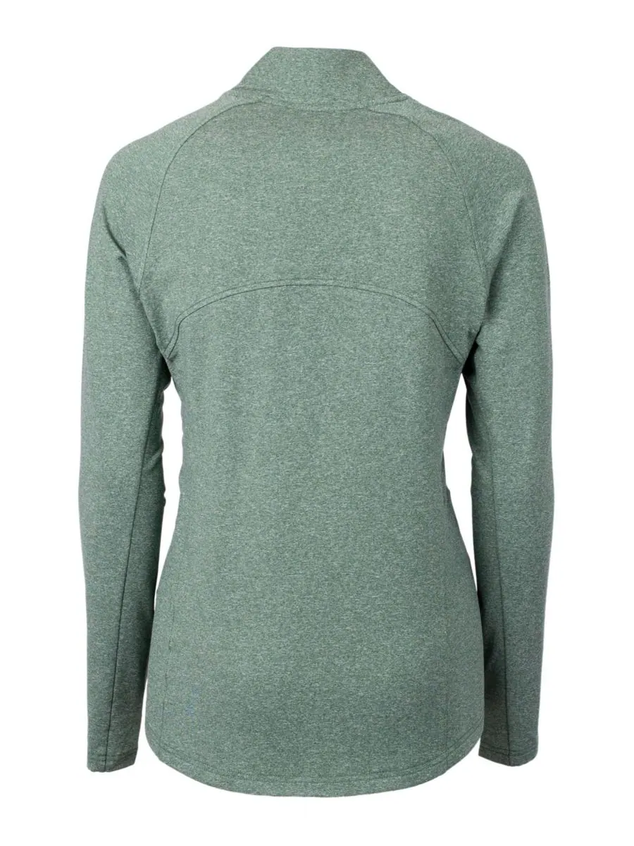 Женская трикотажная рубашка Adapt Knit Heather с длинными рукавами и застежкой-молнией Cutter & — изображение 5 из 9