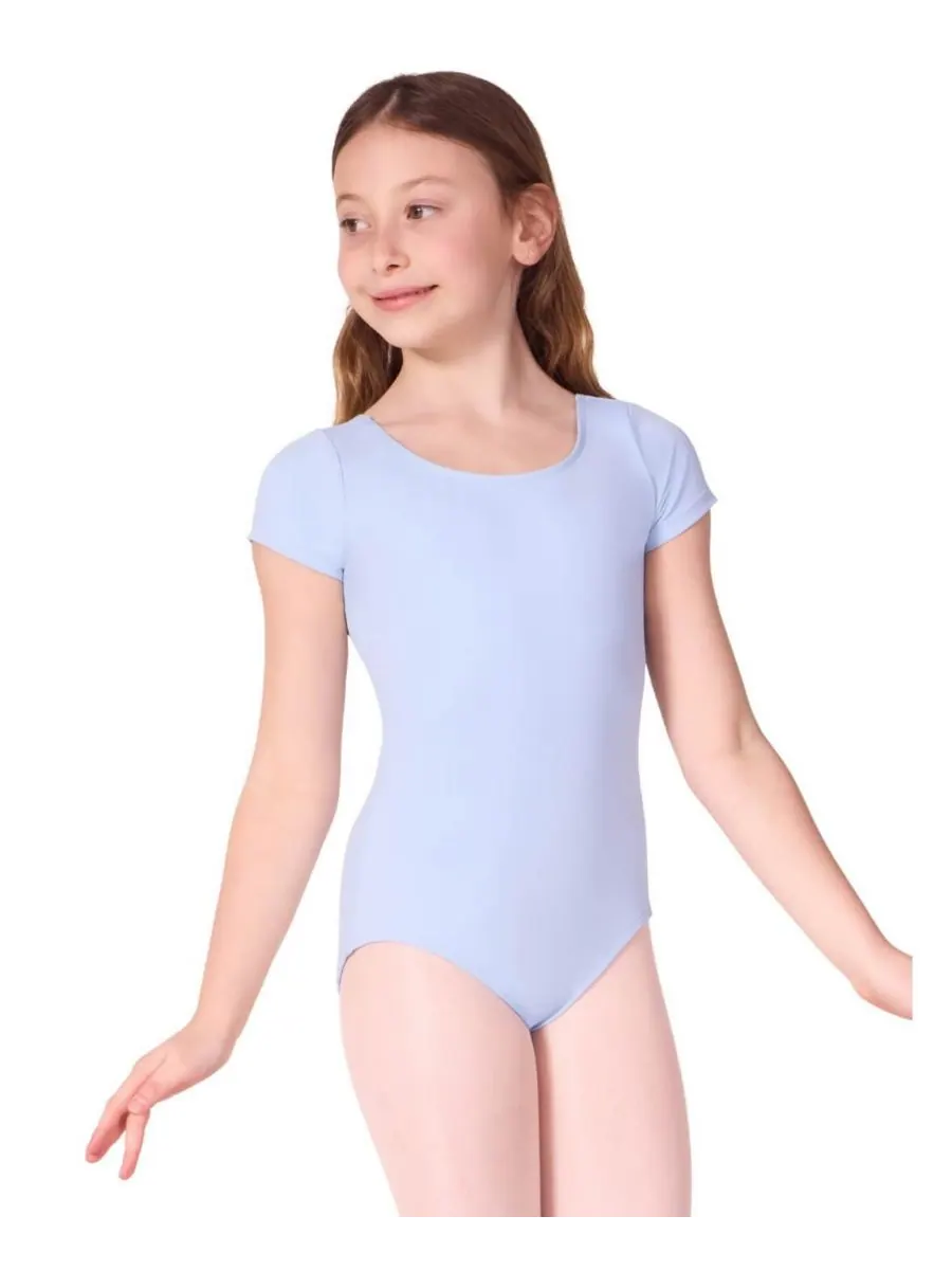 Купальник с коротким рукавом "Будущая звезда" Capezio — изображение 1 из 4, светлый синий