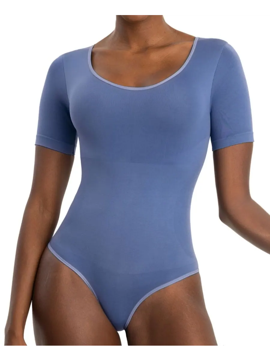Женский боди с коротким рукавом 95006 Shapermint Essentials — изображение 1 из 3, синий