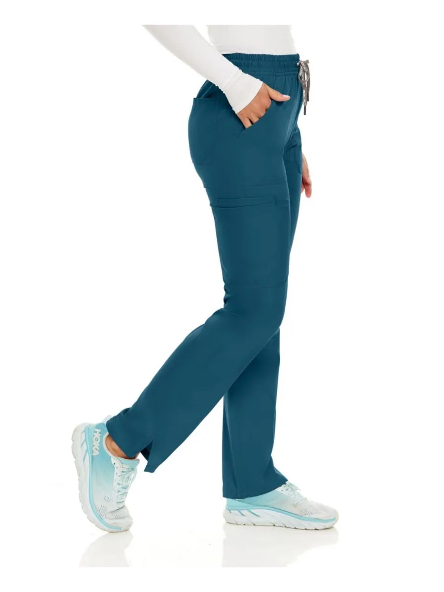 Брюки-карго прямого кроя Petite Terri Stretch с шестью карманами, цвет Ceil, размер X Large Medichic — изображение 3 из 6