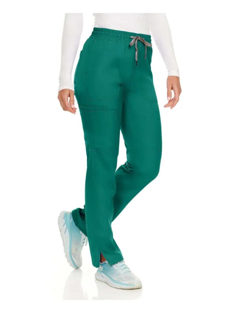Брюки-карго прямого кроя Petite Terri Stretch с шестью карманами, цвет Ceil, размер X Large Medichic — изображение 1 из 6