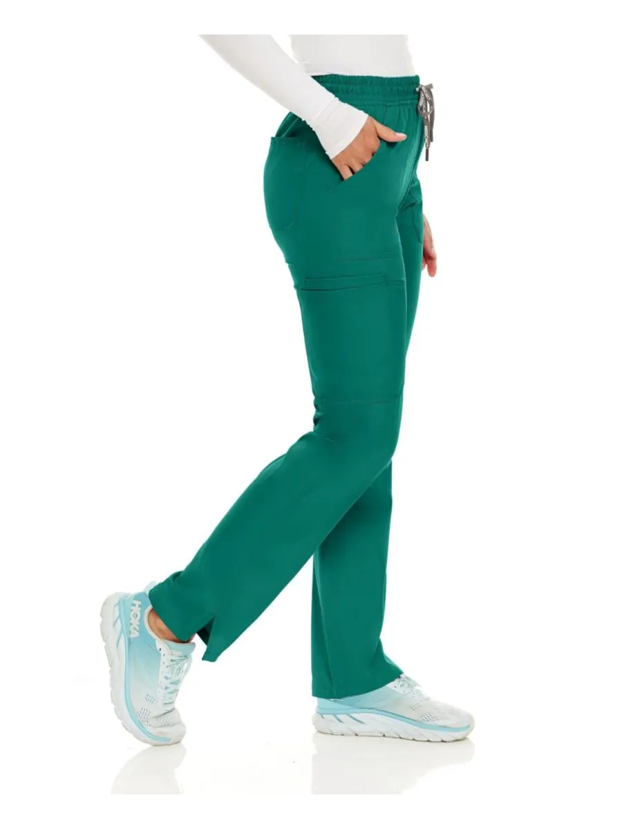Брюки-карго прямого кроя Petite Terri Stretch с шестью карманами, цвет Ceil, размер X Large Medichic — изображение 3 из 6