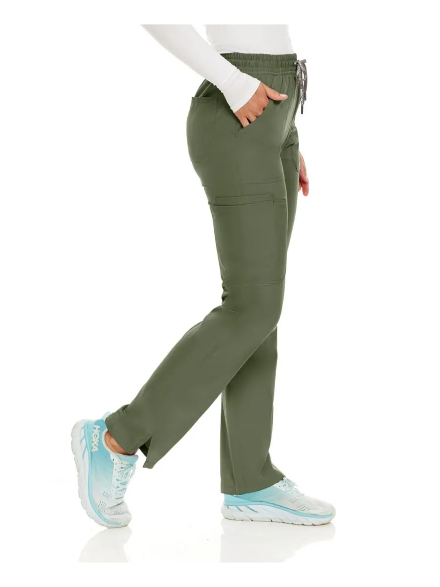 Брюки-карго прямого кроя Petite Terri Stretch с шестью карманами, цвет Ceil, размер X Large Medichic — изображение 3 из 7