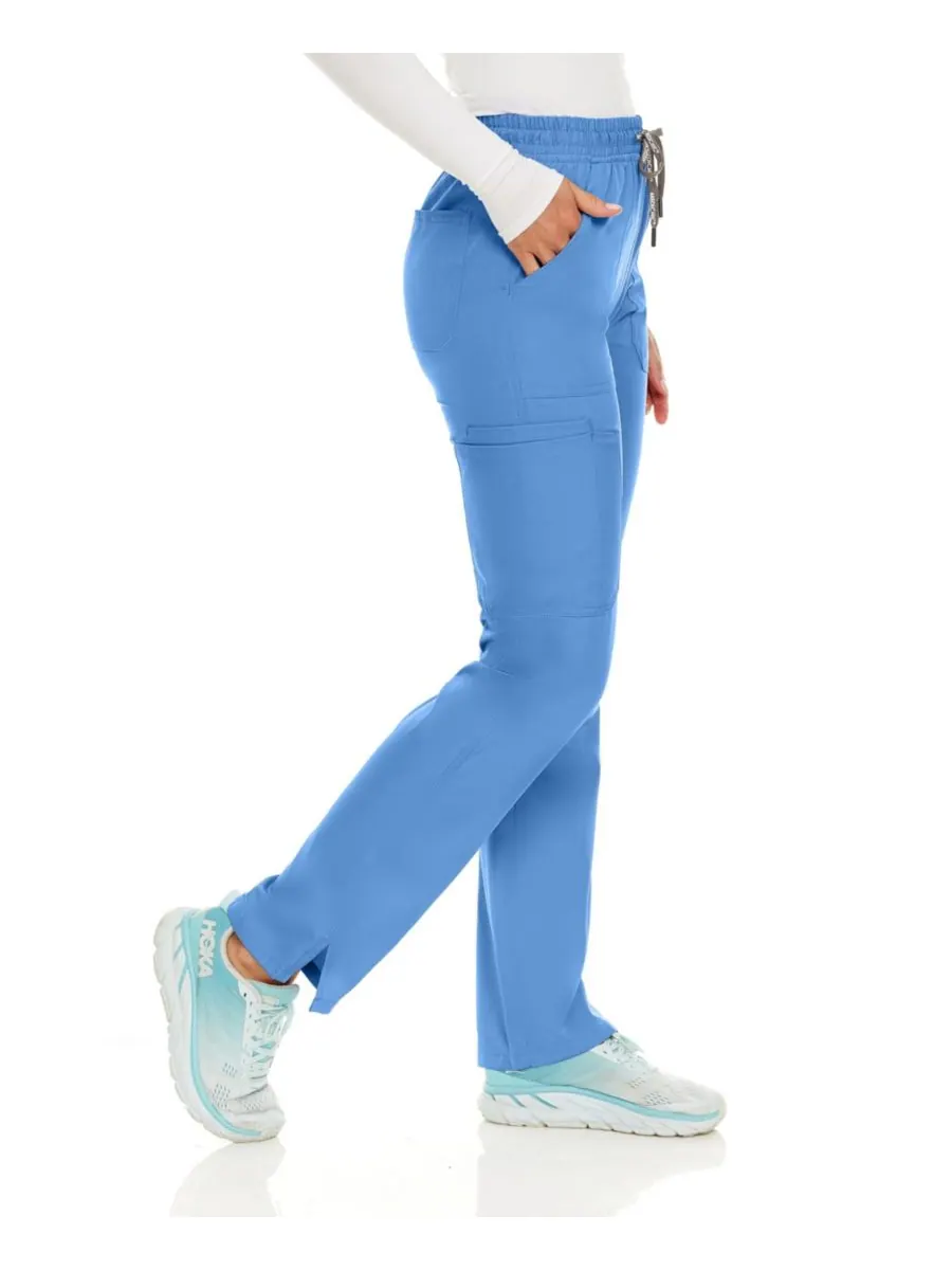 Брюки-карго прямого кроя Petite Terri Stretch с шестью карманами, цвет Ceil, размер X Large — изображение 3 из 6