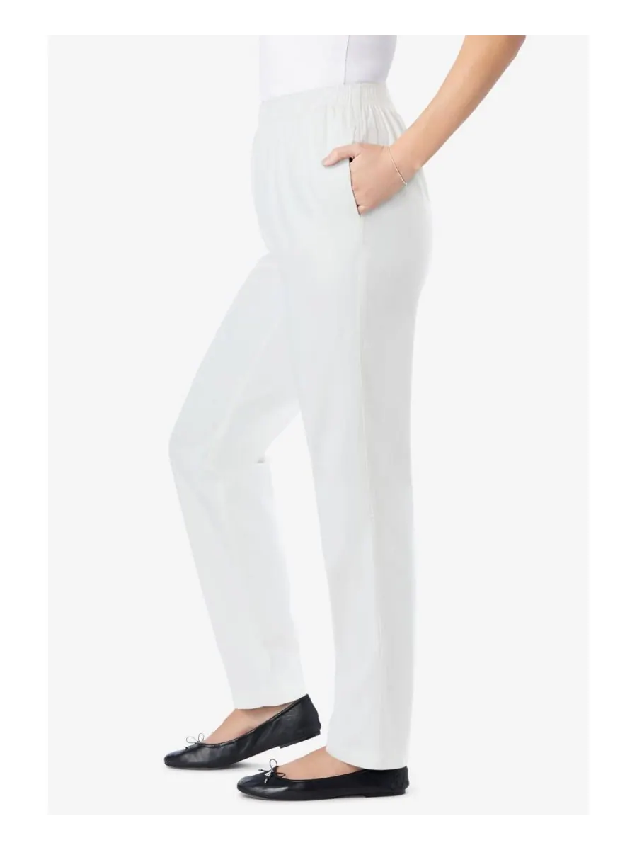 Женские джинсы Within Tall Straight-Leg из хлопка, прямого кроя, надеваются через голову — изображение 2 из 3, белый