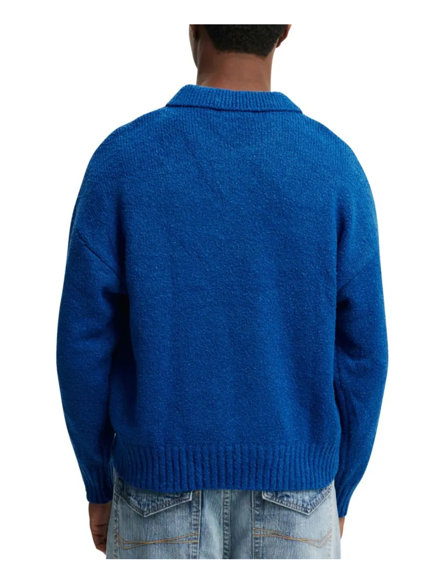 Мужская свободная регбийная рубашка COTTON ON — изображение 3 из 8, синий