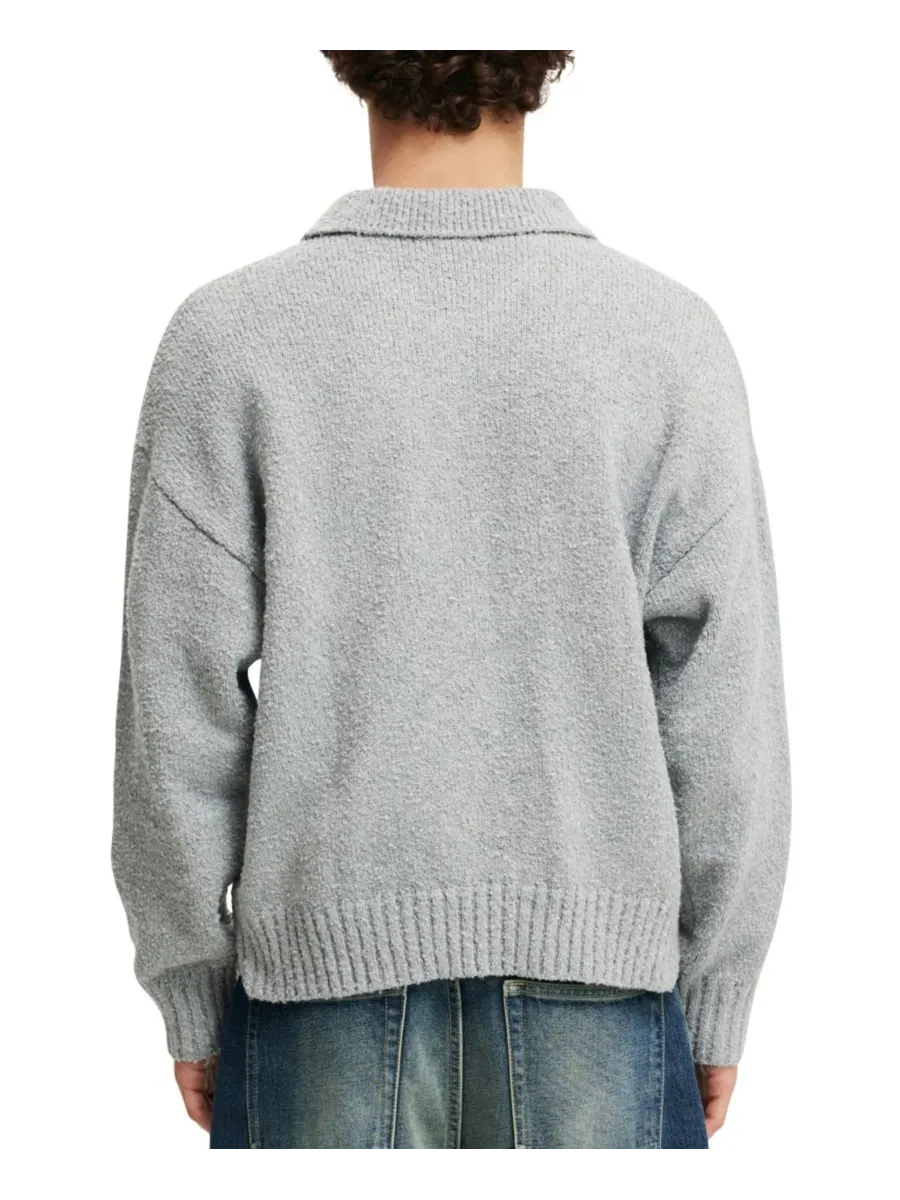 Мужская свободная регбийная рубашка COTTON ON — изображение 8 из 8, синий