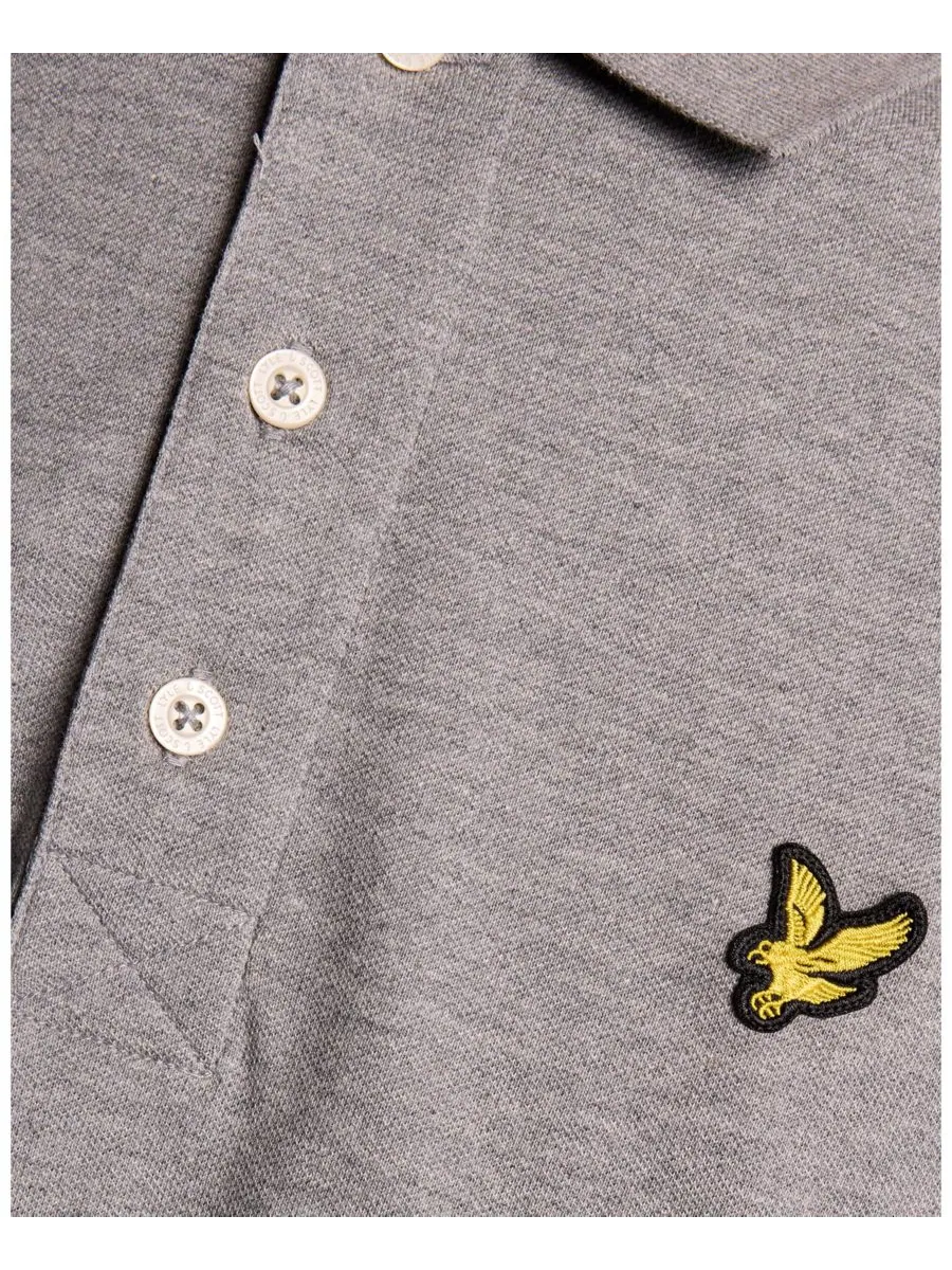 Мужская однотонная рубашка поло Lyle & Scott — изображение 5 из 6, серый