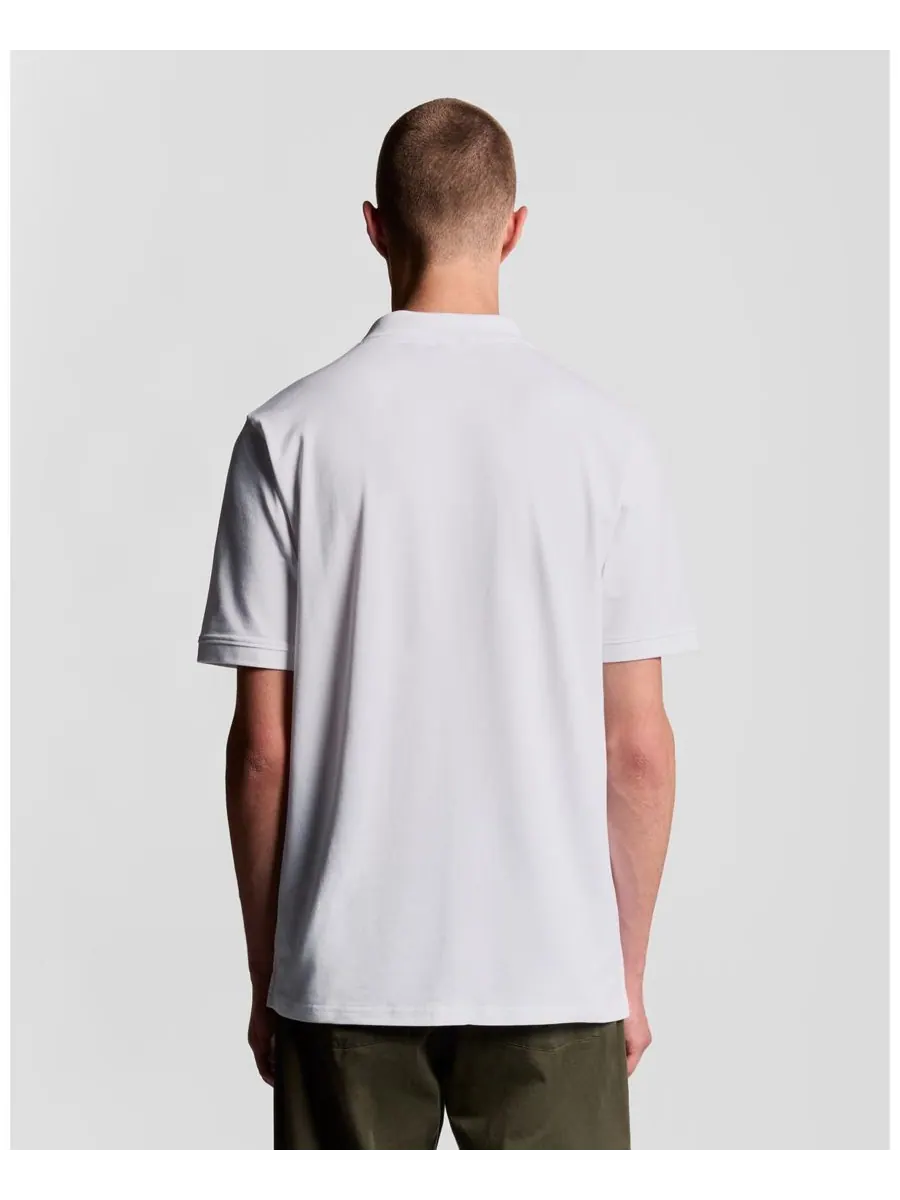 Мужская однотонная рубашка поло Lyle & Scott — изображение 3 из 6, белый