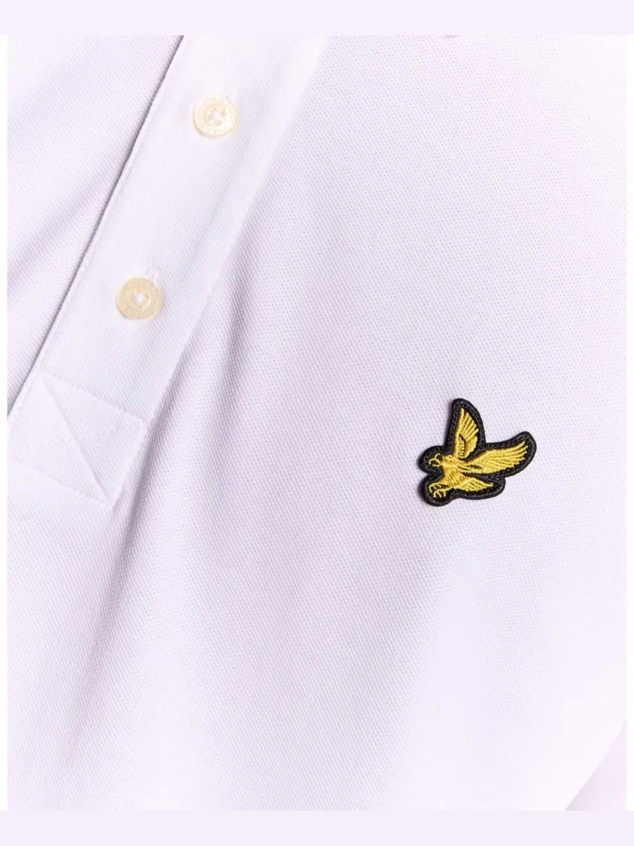 Мужская однотонная рубашка поло Lyle & Scott — изображение 5 из 6, белый