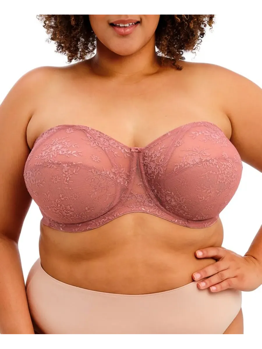 Бюстгальтер без бретелей Elomi Plus Size Verity на косточках Goddess, розовыйwood — коричневый