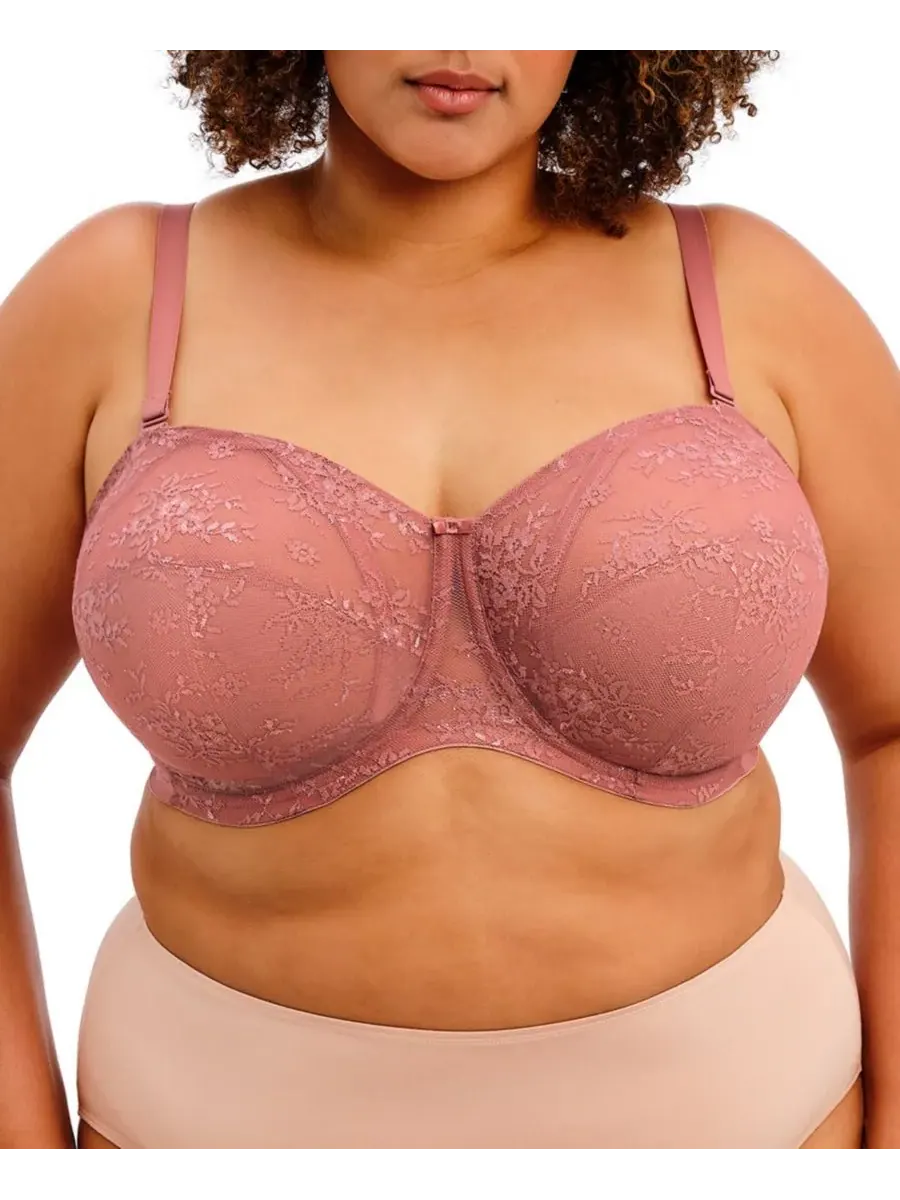 Бюстгальтер без бретелей Elomi Plus Size Verity на косточках Goddess, розовыйwood — изображение 2 из 6, розовое дерево