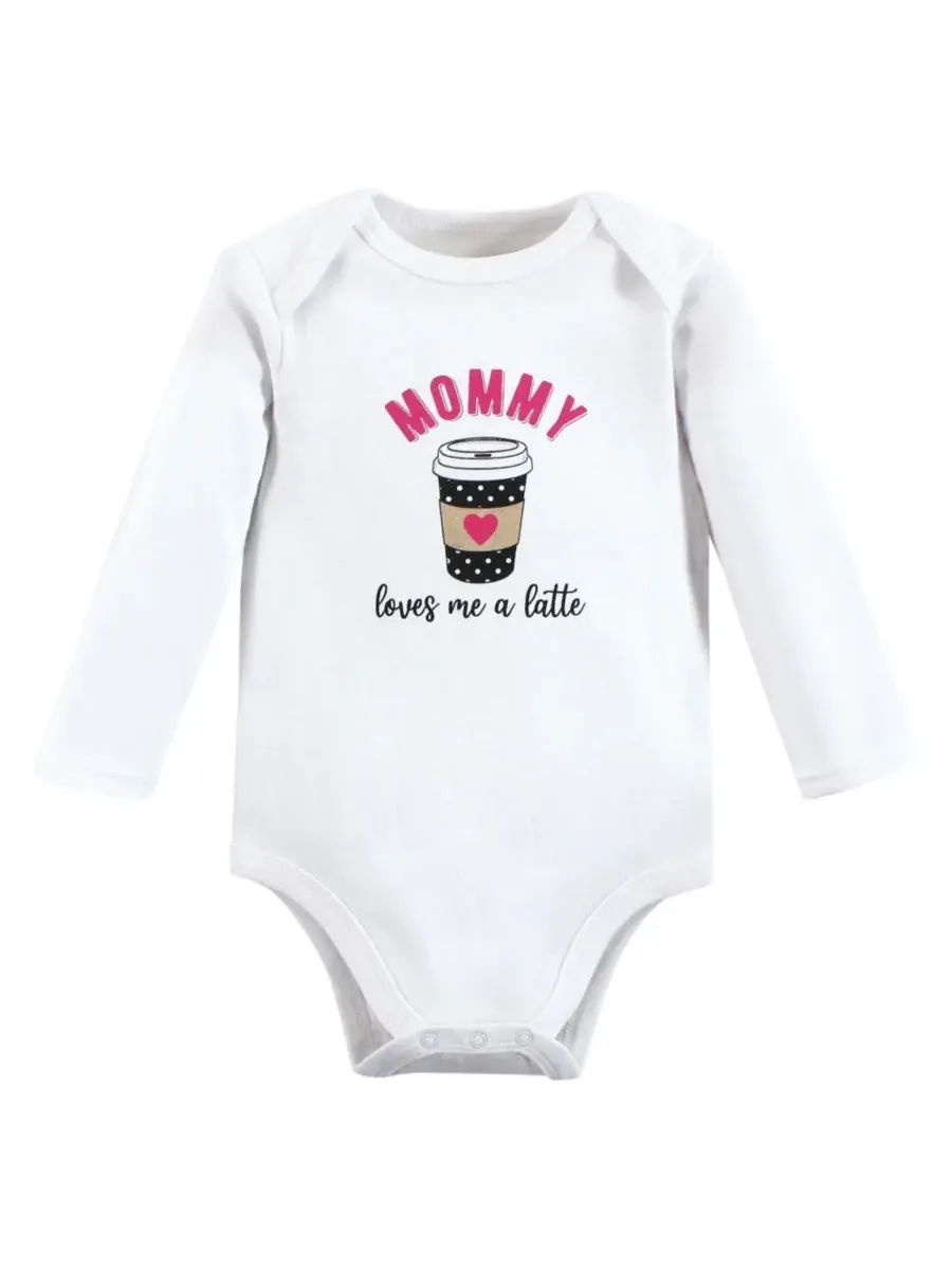 Hudson Baby Хлопковые боди с длинными рукавами, комплект из 3 штук — изображение 3 из 3, коричневый