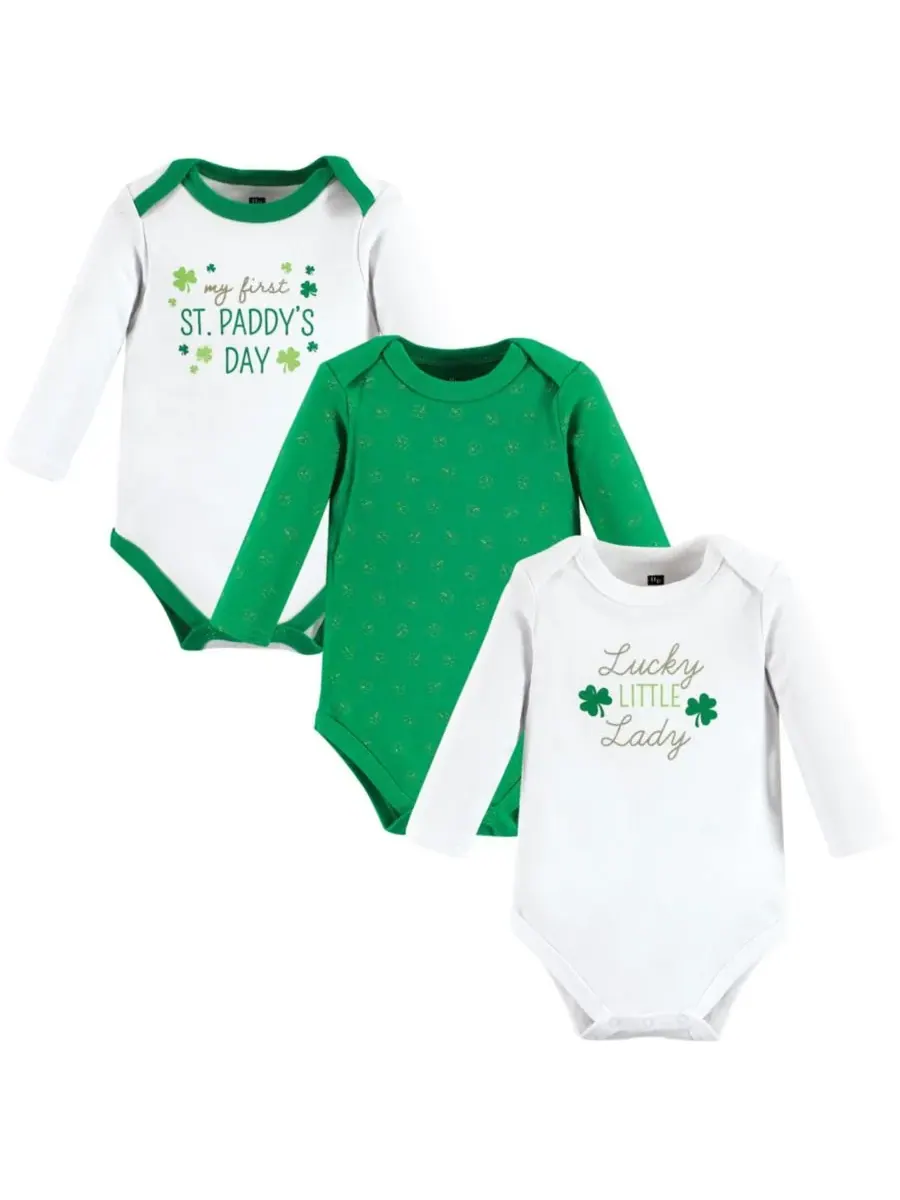 Hudson Baby Хлопковые боди с длинными рукавами, комплект из 3 штук — коричневый