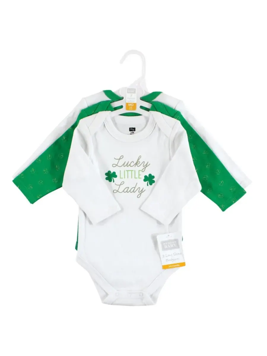 Hudson Baby Хлопковые боди с длинными рукавами, комплект из 3 штук — изображение 2 из 3, коричневый