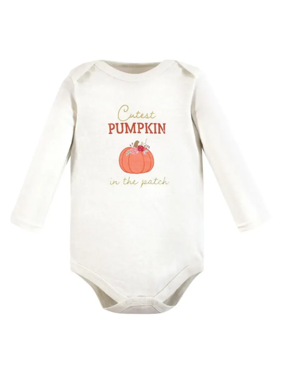Hudson Baby Хлопковые боди с длинными рукавами, комплект из 3 штук — изображение 3 из 3, коричневый