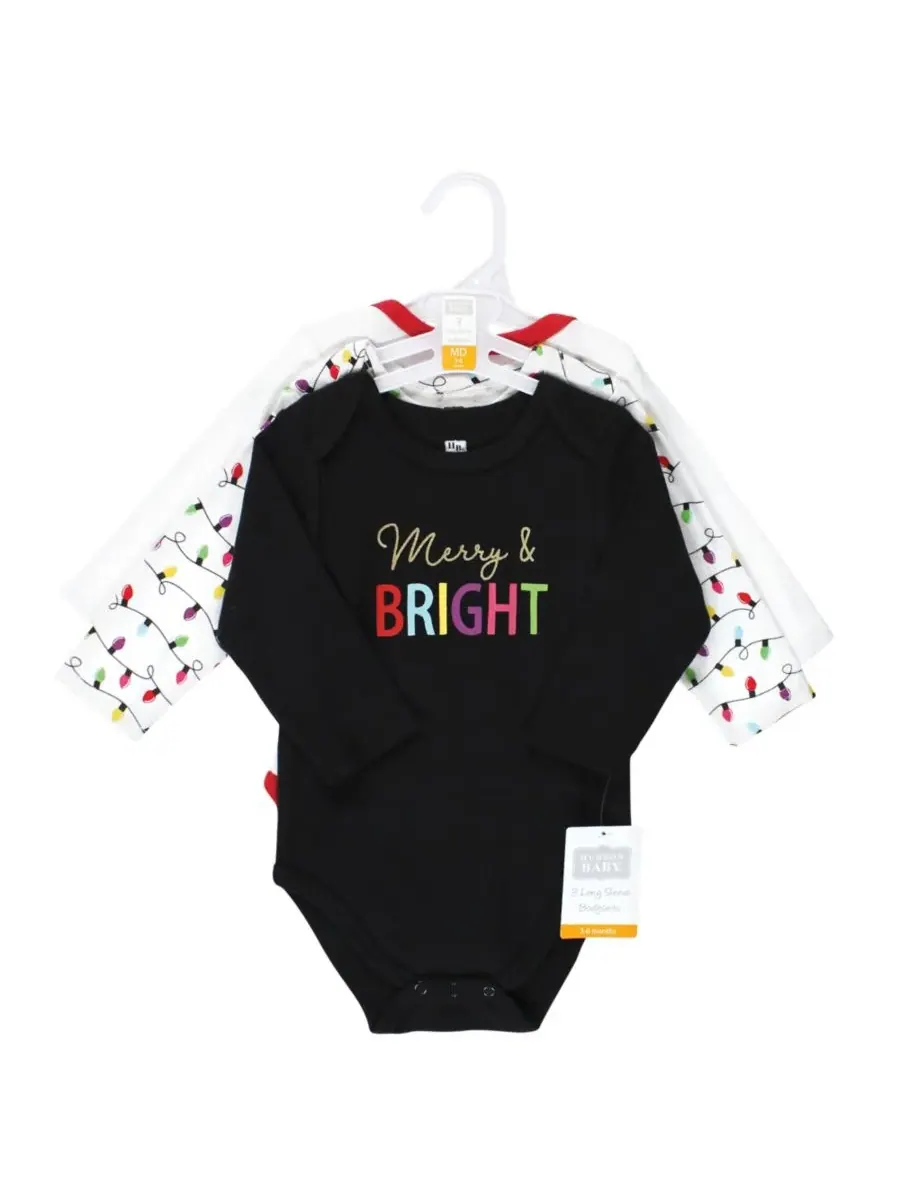 Hudson Baby Хлопковые боди с длинными рукавами, комплект из 3 штук — изображение 2 из 5, коричневый