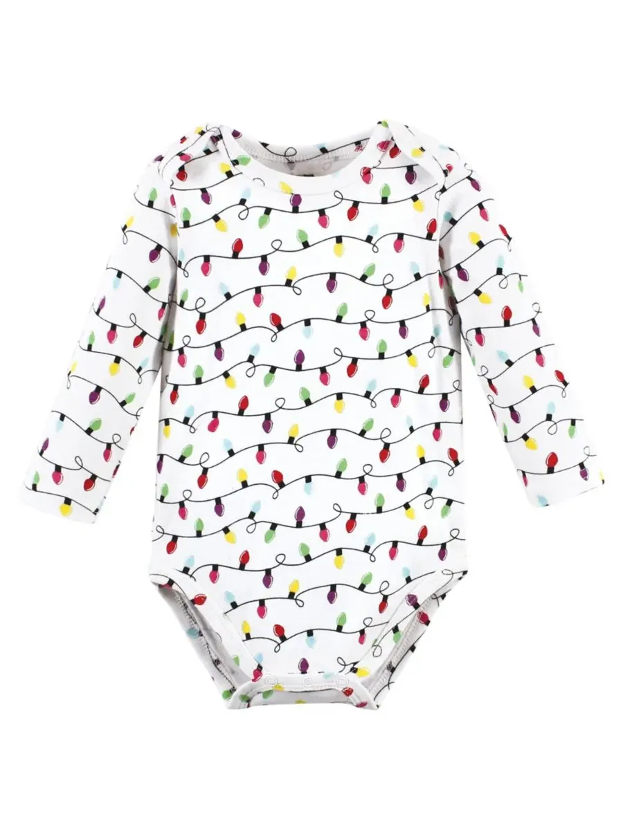 Hudson Baby Хлопковые боди с длинными рукавами, комплект из 3 штук — изображение 3 из 5, коричневый