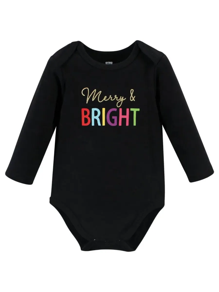 Hudson Baby Хлопковые боди с длинными рукавами, комплект из 3 штук — изображение 5 из 5, коричневый